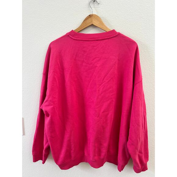 Adanola Vacation Oversized Sweatshirt Hot Pink XL - Picture 6 of 6